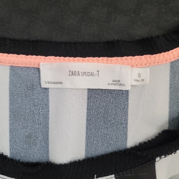 Zara Sleeveless Floral Striped Blouse - Picture 5 of 5